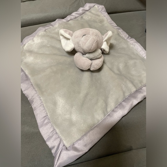 Carters Gray Elephant Plush Lovey Baby Security Blanket - Picture 7 of 9